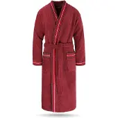 Normani Badjas lang bordeaux / kersrood / knalrood / wit