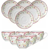 Ritzenhoff & Breker Kaffeetassen mit Untertassen Shanti 220 ml Set van 6