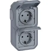Legrand geaarde stekkerdoos 069744L, serie Plexo New