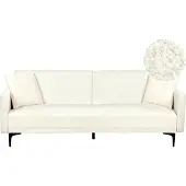 Beliani LUCAN - Slaapbank 3-zits - Gebroken wit - Polyester