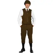 Thetru Peaky Blinders heren kniebroek, bruin maat 54