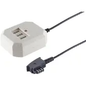 S-Impuls TAE-F (m) - 2x TAE-N + TAE-F + RJ11 (v) aansluitbox | 10 meter