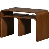 Woood Frey Multifunctionele Bijzettafel - Hout - Walnoot - 40x60x32