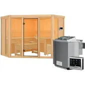 Karibu | Alcinda 2 Sauna | Biokachel 9 kW Externe Bediening