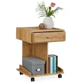 Relaxdays Salontafel, Rolli (43 x 46 x 56,5 cm)