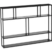 En.casa [] Wandplank Jämijärvi staal 90x120x18 cm zwart