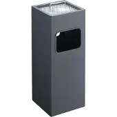 Durable Afvalbak met asbak 17 l, antraciet, Vuilnisbak, Zwart
