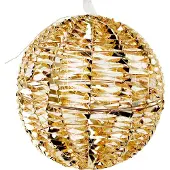 Lumineo Kerstbal met led verlichting | goud | 40cm