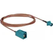 DeLOCK Fakra Z (m) compact - Fakra Z (v) antenne verlengkabel - RG316 - 50 Ohm / transparant - 1,8 meter