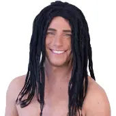 Witbaard pruik Dreadlock heren synthetisch zwart