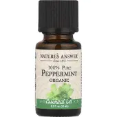 Natures Answer , 100% Pure Biologische Essentiële Olie, Pepermunt, 0,5 fl oz (15 ml)