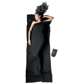Cocoon - Merino Wolle TravelSheet - Reisslaapzak 220 x 85 cm, grijs/zwart