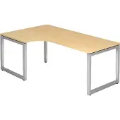 Hjh OFFICE PRO REGO 82 S - 200 x 120 Esdoorn/Zilver Tafelhoogte I In hoogte verstelbaar