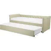 Beliani LIBOURNE - Onderschuifbed - Beige - 80 x 200 cm - Polyester
