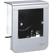 Hager tehalit sl opbouwdoos plintgoot aansluitingpunt, kunststof, aluminium look, hoogte