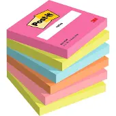 Post-It Sticky Notes Poptimistic 76 X 76 mm Kleurenassortiment 100 Vellen Pak van 6