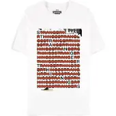 Difuzed Stranger Things Heren Tshirt -XL- Letters Wit