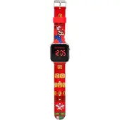 Otto Simon - LED Watch Super Mario - Kinderhorloge Met LED Display Voor Datum en Tijd - Rood