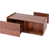 MCW Salontafel -J78, woonkamertafel bijzettafel sofatafel, lade, MDF 110x50x40cm ~ walnoot look