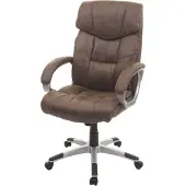 Mendler Bureaustoel -A71, directiedraaistoel bureaustoel, stof/textiel, MVG ~ suède look bruin
