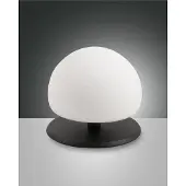 FABAS LUCE LED-tafellamp Morgana, dimbaar, wit / opaal, Slaapkamer, Glas, Modern, LED tafellamp