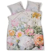 Vandyck Dekbedovertrek Fleur Festive Cream Tan Satijn-240 x 200 / 220 cm | Lits-Jumeaux