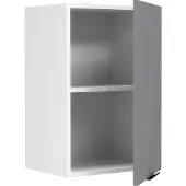 Hioshop Fasola keuken bovenkastje 40 cm 1 deur antracietgrijs, wit.