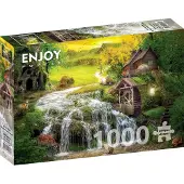 Enjoy Puzzle A Log Cabin by the Magic Creek Puzzel 1000 Stukjes