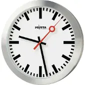 Peweta 44.150.325 Wanduhr Bahnhof silber 30,0 cm Aluminium