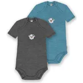 Normani Rompertje/body 'Tauranga' blauw / grijs / gemengde kleuren