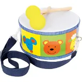 Small Foot - Houten Trommel Dieren met Stokken, 3dlg.