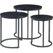 En.casa Bijzettafel Ulricehamn set van 3 zwart []