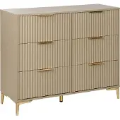 Beliani WALCOTT - Ladekast met 6 lades - Beige - MDF