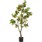 J-Line Sinaasappelboom in pot kunststof oranje/groen large