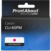 PrintAbout Inktcartridge CLI-65PM Foto-magenta geschikt voor Canon
