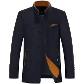 Allthemen Heren Winterjas met opstaande kraag - Zaken Vrijetijdsjas - XXL