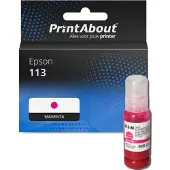 PrintAbout Inktcartridge 113 (C13T06B340) Magenta geschikt voor Epson