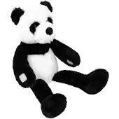 Atmosphera Créateur d'intérieur® Knuffeldier Panda - zachte pluche stof - knuffels - zwart/wit - 35 cm - Cadeau - Kinderen