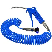 GEKO Luchtdrukpistoolset - 120 mm stalen mondstuk - 5 m slang - Snelkoppelingen Speciaal voor truck Niet voor werkplaats