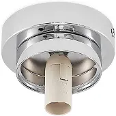 LINDBY Plafondlamp Tavino, dimbaar, chroom / zilver, Woon-/ Eetkamer, metaal, Modern, Plafondlamp badkamer