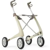 By Acre Carbon Ultralight Rollator - Lichtgewicht 4,8 kg - Brede maat 47 cm - Wit