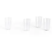 HAY Angle Drinkglazen Pak Van 4 Medium 10 Cm - Drinkglazen Glas Clear - AE747-E474-AH04