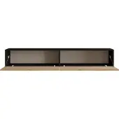 En.casa Tv-meubel Lapinlahti 180x31,5x29,5cm zwart en eiken