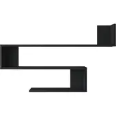 En.casa Wandplank Kitee 120x14,5x71,5cm zwart