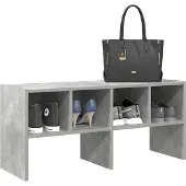 vidaXL Schoenenrek stapelbaar 89,5x30x40 cm betongrijs