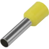 TRU COMPONENTS Aderendhülse 1 x 6 mm² x 12 mm Teilisoliert Gelb 1091292 100 St.
