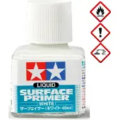 Tamiya Hobbyverf - 87096 Liquid Surf Primer - White - 40ml Verf potje - 40 ml