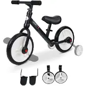 HOMdotCOM Kinderloopfiets, zwart