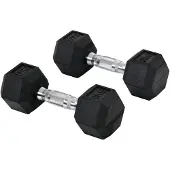 HOMCOM HOMdotCOM Zeskantige dumbbells set van 2 x 6kg