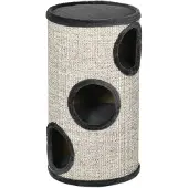 PawHut Krabomb, krabpalen voor katten met 3 verborgen ruimtes, speelboom voor katten, grijs